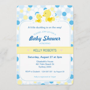 Rubber Duck Baby Shower Invitation