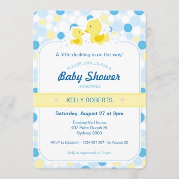 Rubber Duck Baby Shower Invitation by mypartydesign at Zazzle