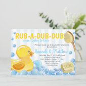 Rubber Duck Baby Shower Invitation Invite (Standing Front)