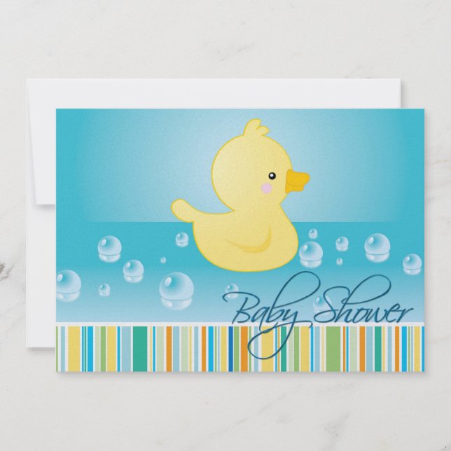 Rubber Duck Baby Shower Invite (Front)