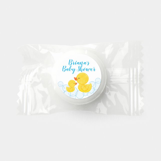 Rubber Duck Baby Shower Life Saver® Mints (Front)