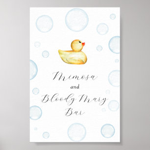 Rubber Duck Baby Shower Mimosa and Bloody Mary Bar Poster