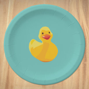 Rubber Duck Baby Shower Paper Plates