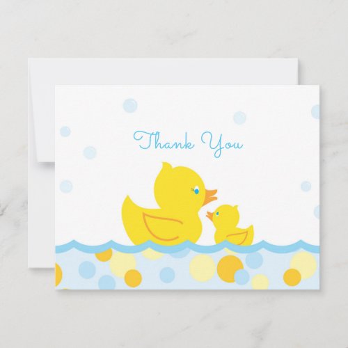 Rubber Duck Baby Shower Thank You