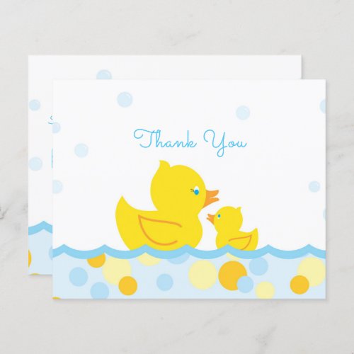 Rubber Duck Baby Shower Thank You
