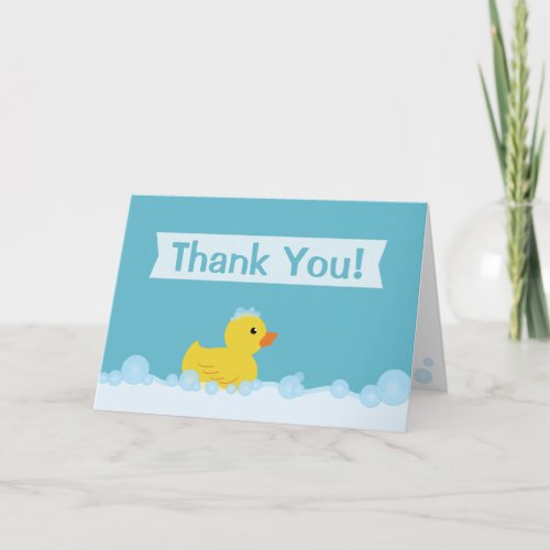 Rubber Duck Baby Shower Thank You Card