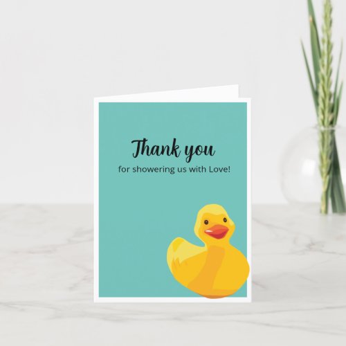 Rubber Duck Baby Shower Thank You Cards