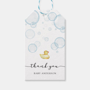Rubber Duck Baby Shower Thank You Favor tag