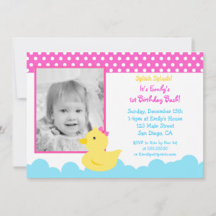 Rubber Duck Birthday Invitations