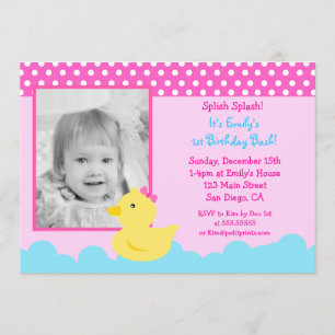 Rubber Duck Birthday Invitations