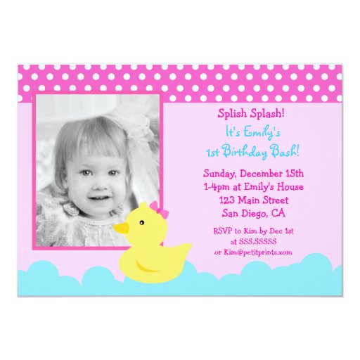 Duck Birthday Invitations 10