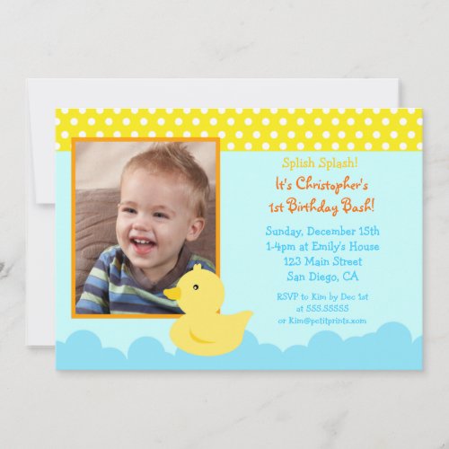 Rubber Duck Birthday Invitations