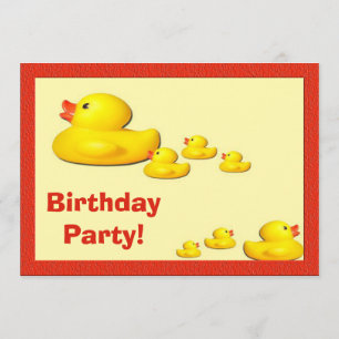 Rubber Duck Birthday Party Invitation