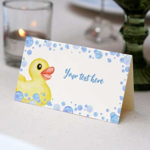 Rubber Duck Birthday Place Card