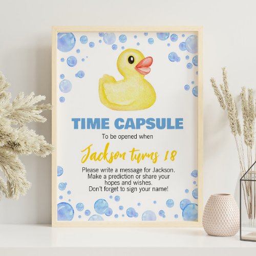 Rubber Duck Birthday Time Capsule Sign