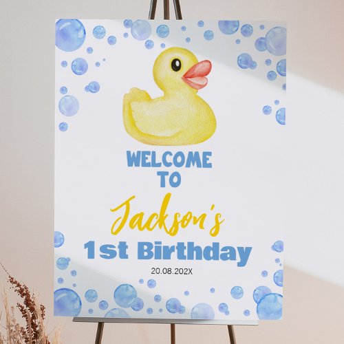 Rubber Duck Birthday Welcome Sign