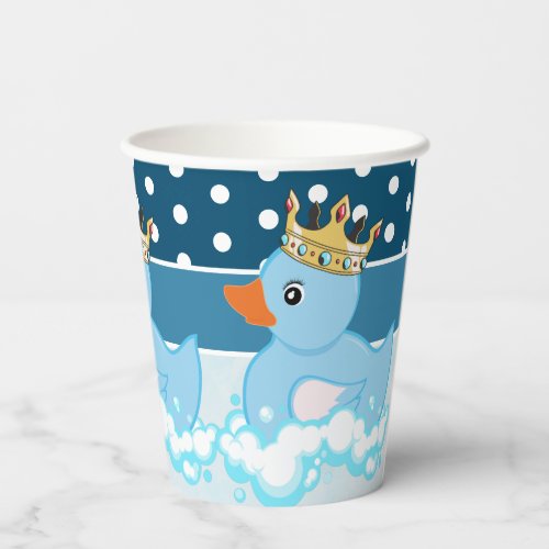 Rubber Duck Blue Birthday Party Paper Cups