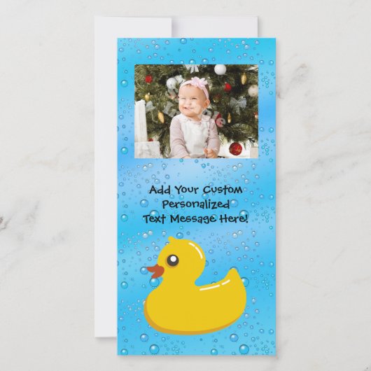 Rubber Duck Blue Bubbles Personalized Kids (Front)