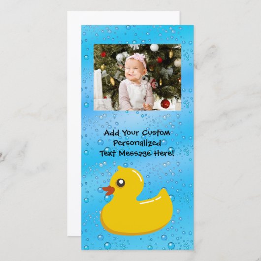 Rubber Duck Blue Bubbles Personalized Kids (Front/Back)