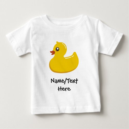 Rubber Duck Blue Bubbles Personalized Kids Baby T_Shirt