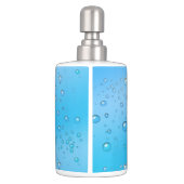 Rubber Duck Blue Bubbles Personalized Kids Bath Set (Back)