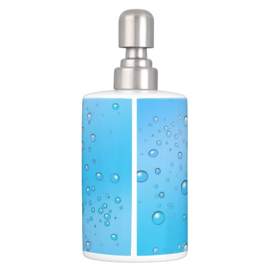 Rubber Duck Blue Bubbles Personalized Kids Bath Set (Back)