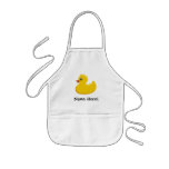 Rubber Duck Blue Bubbles Personalized Kids Kids' Apron