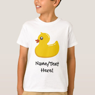 Rubber Duck Blue Bubbles Personalized Kids T-Shirt