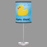 Rubber Duck Blue Bubbles Personalized Kids Table Lamp