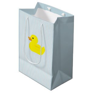 Rubber Duck Blue Stripe Medium Gift Bag