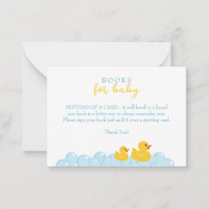 Rubber Duck Books for Baby Card Yellow Ducky Sho