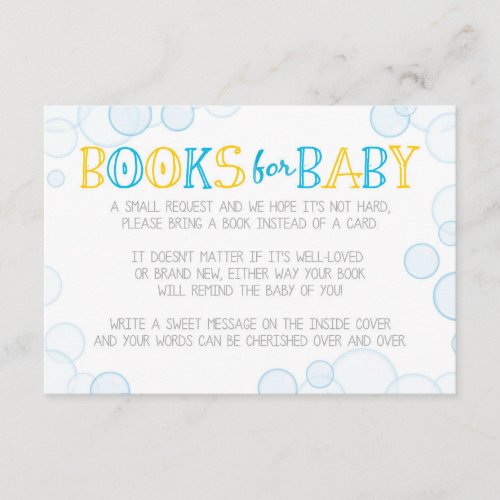 Rubber Duck Books for Baby Insert Cards