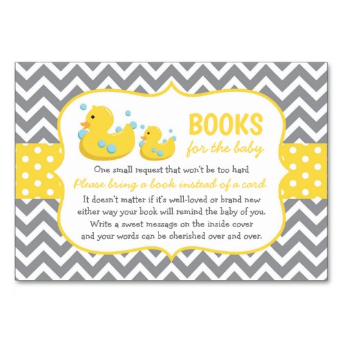 Rubber Duck Books For The Baby Table Number