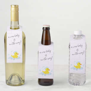 Rubber Duck Bottle Hanger Tag