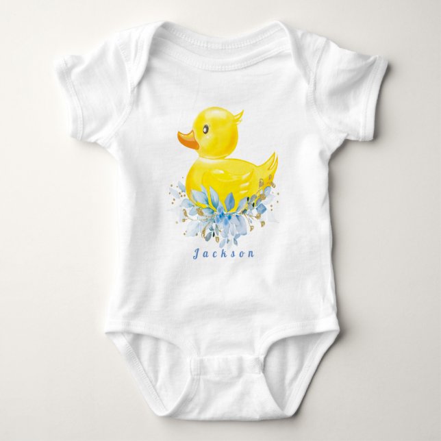RUBBER DUCK Boy First  Birthday T-Shirt Baby Baby Bodysuit (Front)