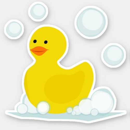 Rubber Duck Bubbles Sticker