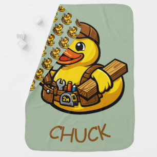 Rubber Duck Carpenter Baby Blanket