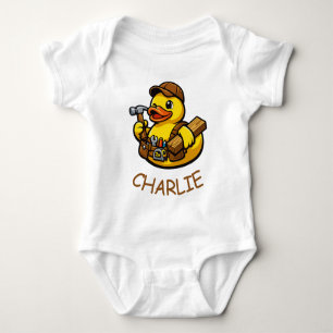 Rubber Duck Carpenter Baby Bodysuit