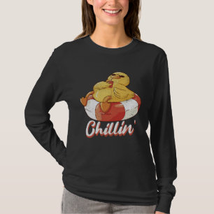 Rubber Duck Chillin In the Summer Vacation Pool Pa T-Shirt