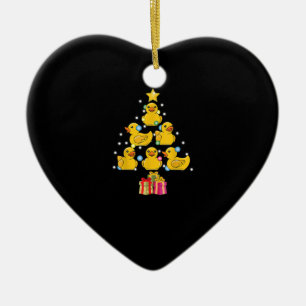 Rubber Duck Christmas Tree Duckie Quack Christmas Ceramic Ornament
