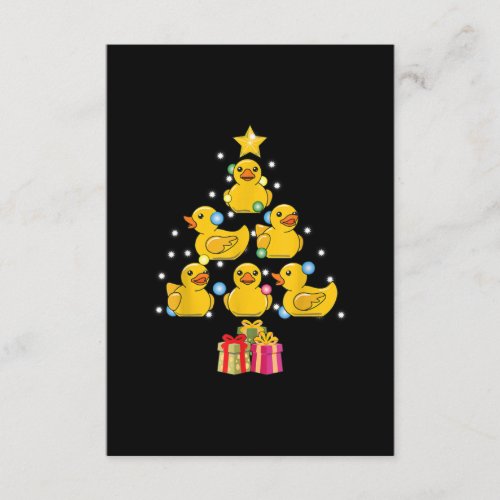 Rubber Duck Christmas Tree Duckie Quack Christmas Enclosure Card