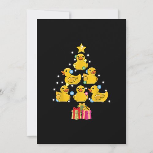 Rubber Duck Christmas Tree Duckie Quack Christmas Holiday Card