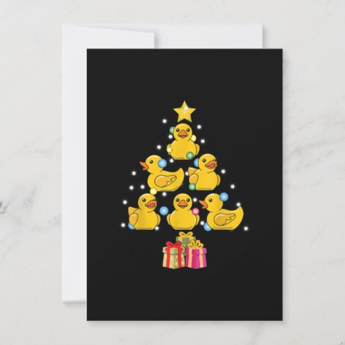 Rubber Duck Christmas Tree Duckie Quack Christmas Invitation