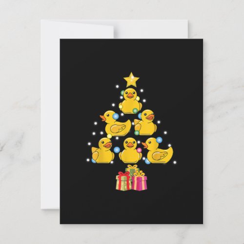 Rubber Duck Christmas Tree Duckie Quack Christmas Invitation