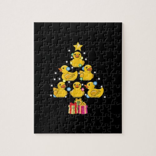 Rubber Duck Christmas Tree Duckie Quack Christmas Jigsaw Puzzle