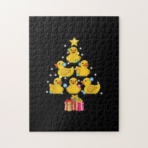 Rubber Duck Christmas Tree Duckie Quack Christmas Jigsaw Puzzle