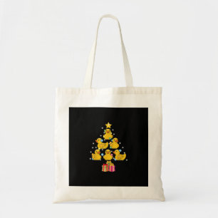 Rubber Duck Christmas Tree Duckie Quack Christmas Tote Bag