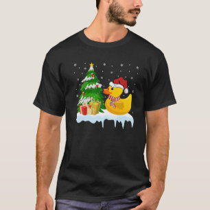 Rubber Duck Christmas Tree Pajamas Lights Xmas Pre T-Shirt
