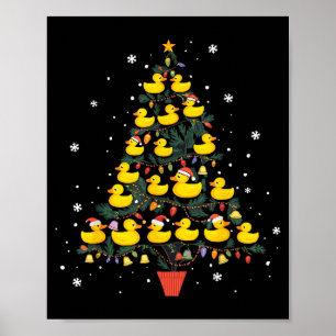 Rubber Duck Christmas Tree Poster