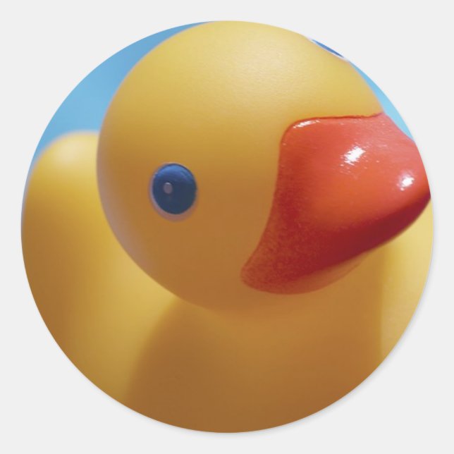 Rubber Duck Close-Up Classic Round Sticker (Front)